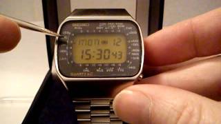 Seiko M158 5009 World Time Vintage Digital Watch [upl. by Pauline41]