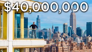 Touring a Modern 40000000 New York City Penthouse  NYC Apartment Tour [upl. by Redep814]