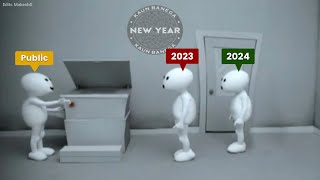 Happy New Year 2024 Funny meme  Edits MukeshG [upl. by Artemla]