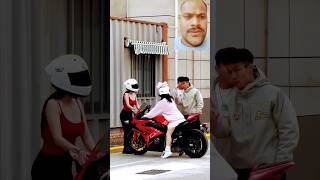 Red Bike Ride shorts automobile funny comedy prank pushpa bollywood music love duet yt [upl. by Bartle622]