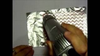 Tin Foil and Stamping Embossing Dry amp Powder [upl. by Ennovart]