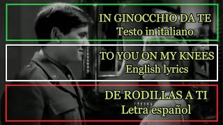 IN GINOCCHIO DA TE  Gianni Morandi 1964 Letra Español English Lyrics Sottotitoli in italiano [upl. by Verla115]