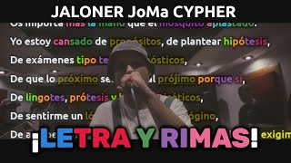 LETRA Y RIMAS en quotJaloner x JoMa Cypherquot  Struktur [upl. by Huesman159]