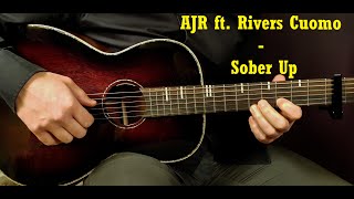 How to play AJR ft Rivers Cuomo  Sober Up  WishWeek Acoustic Guitar Lesson  Tutorial [upl. by Anrak]