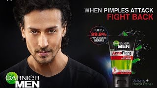 GARNIER MEN Acno fight Face Wash  Tiger Shroff  Ads Information [upl. by Eanerb803]