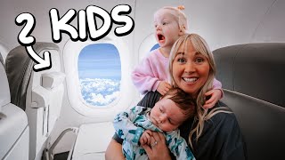 Surviving Our First International Flight with a Newborn amp Toddler [upl. by Fagin849]