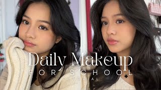 Daily Makeup Tutorial for School beginnerfriendly [upl. by Cain]