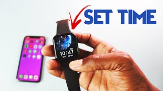 How to SET TIME on a SmartWatch  2 Easy Methods [upl. by Anaujnas]