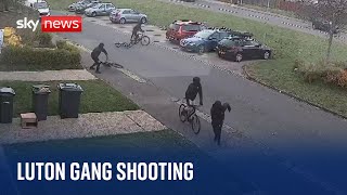 Luton CCTV films gang shooting in broad daylight [upl. by Monaco]