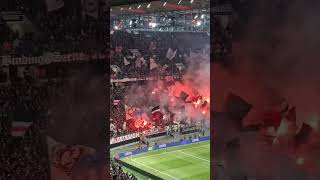 Eintracht Frankfurt fans show their support vs Slavia Prague europaleague [upl. by Rabah280]