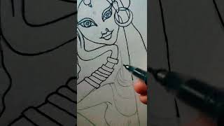 Courtagesheetpencilartpenartpencilcolorartmixmediaartmadhubani colourfularttimemanagement [upl. by Aynatan]