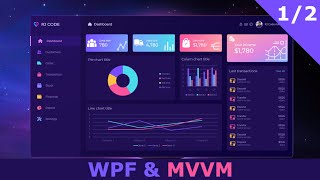 WPF amp MVVM Modern Main UI Design Part 12  Repository of Styles Menu Buttons Icons Drag [upl. by Ialohcin238]