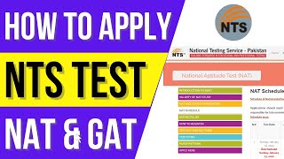 How to Apply Online For NTS 2024 NAT Exam amp GAT Test NTS result NTS Roll No Slips Jobs NTS Test Date [upl. by Nifled407]