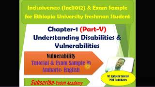 Inclusiveness chapter 1 Part V Tutor in Amharic [upl. by Hans569]