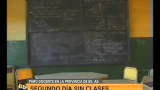 Segundo día sin clases  Telefe Noticias [upl. by Rednaskela]