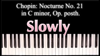 🎹Chopin Nocturne No 21 in C minor Op posth🎹 Slowly🐢Piano🎹 Sheet [upl. by Uohk]