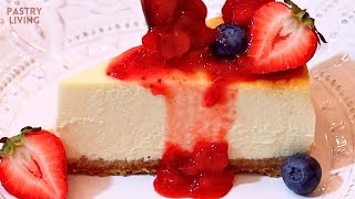 Perfectly Smooth amp Creamy New York Cheesecake [upl. by Aitetel699]