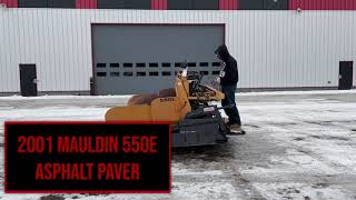 2001 Mauldin 550E Asphalt Paver [upl. by Tiphani]