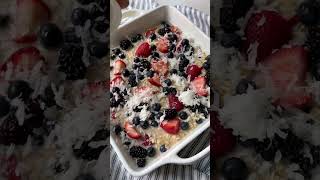 Triple Berries amp Cream Baked Oatmeal [upl. by Luthanen]