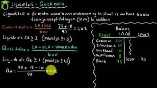 Liquiditeit 2 quick ratio  Bedrijfseconomie uitleg [upl. by Banerjee946]