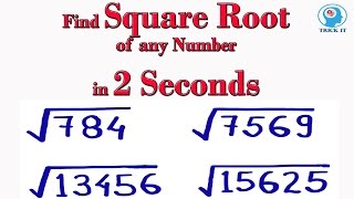 Trick to find Square Root of any Number [upl. by Notaes]