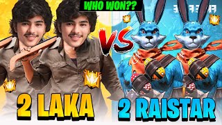 2 LAKA GAMER VS 2 RAISTAR CHALLENGE😱 WHO WON GARENA FREE FIRE [upl. by Oelak781]