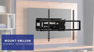 MOUNTVW120M Full Motion Extra Large TV Wall Mount Assembly by VIVO [upl. by Robma]