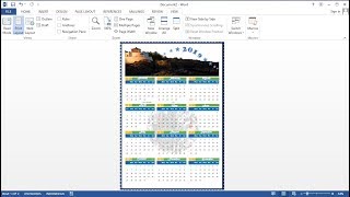 Microsoft word tutorial How to Make a 1Page Calendar 12 Months in MS Word [upl. by Anneis]