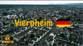 Germany  Viernheim  4K Drone [upl. by Dane]