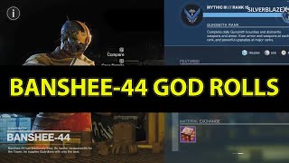 Banshee44 has GOD ROLLS RIGHT NOW  Destiny 2 [upl. by Acirej]