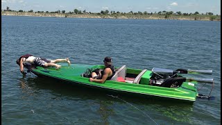 Snot Rocket fastest boat on the lake Olds 455 jet boat [upl. by Ahsier]