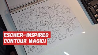 How to Master Contour Drawing with MC Eschers Unique Style [upl. by Irek]