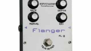 Biyang FL8 Flanger Pedal with and without distortion [upl. by Pritchett70]