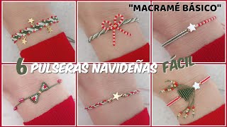 🎁🎄PULSERA FÁCIL Y RÁPIDO EN MACRAMÉ  PULSERAS NAVIDEÑAS EN MACRAMÉ PARA PRINCIPIANTES [upl. by Eliades]