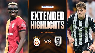 Galatasaray vs PAOK Extended Highlights  UEL League Phase MD 1  CBS Sports Golazo  Europe [upl. by Chadburn]