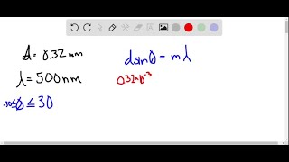 Two slits are separated by 0320 mm  A beam of 500 nm light strikes the slits producing… [upl. by Akived]