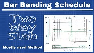 Bar Bending Schedule of two way slab  bbs of two way slab  Engineering tactics [upl. by Rickie889]