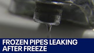 Texas freeze Frozen pipes leaking after thawing  FOX 7 Austin [upl. by Maro]