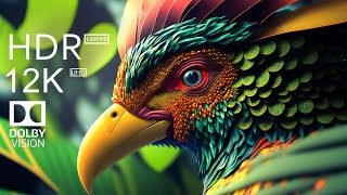 Animal Colorful Life in 12K HDR 120fps Dolby Vision  Cinematic music dynamic color [upl. by Omrellig]