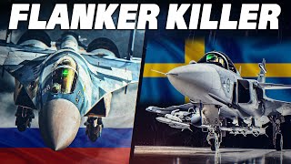 FLANKER KILLER  Jas39 Gripen Vs Su27 Flanker DOGFIGHT  Digital Combat Simulator  DCS [upl. by Yrad]