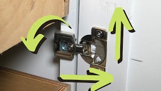 How to Adjust Cabinet Door Hinges  Concealed Face Frame Hinges [upl. by Attenborough]