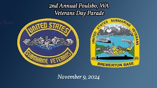 Poulsbo Veterans Day Parade 2024  USSVI Bremerton Base float [upl. by Shanney]