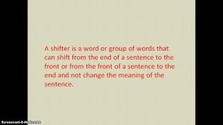 Xword Grammar Lesson Two  Shifters [upl. by Gelya]