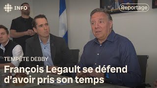 Visite de François Legault à Louiseville  le premier ministre critiqué sur ses priorités [upl. by Artenahs]