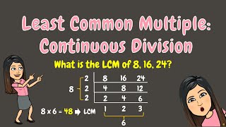 LEAST COMMON MULTIPLE LCM CONTINUOUS DIVISION  GRADE 5 [upl. by Humph274]