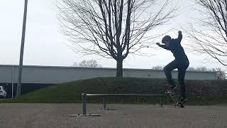 Smith Grind on Curved Rail [upl. by Nireves120]