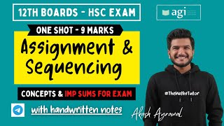 One Shot Assignment amp Sequencing  12th Commerce  Maths 2  HSC Commerce Board 2022  Akash Agrawal [upl. by Bradly]