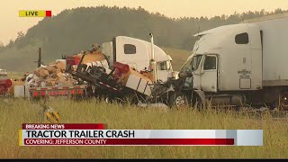 18wheelers crash on I22 [upl. by Barbabra317]