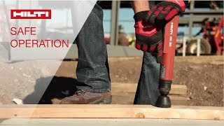 DEMO of proper techniques and tool features for the safe operation of Hilti powderactuated systems [upl. by Olgnaed]