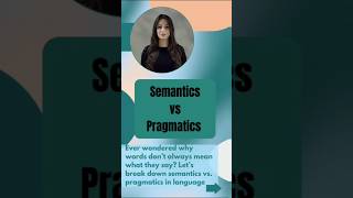 Semantics vs Pragmatics  Difference between Semantic and Pragmatics with Examples shorts [upl. by Hofstetter182]